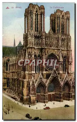 Cartes postales Reims La Cathedrale