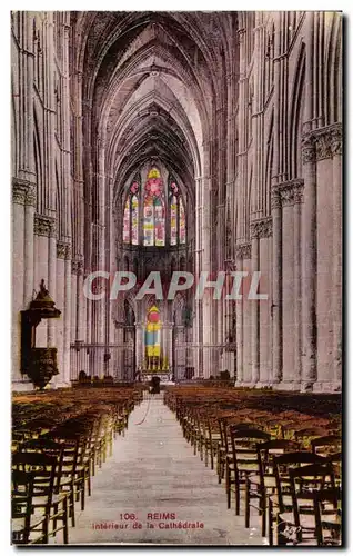 Cartes postales Reims Interieur de la Cathedrale