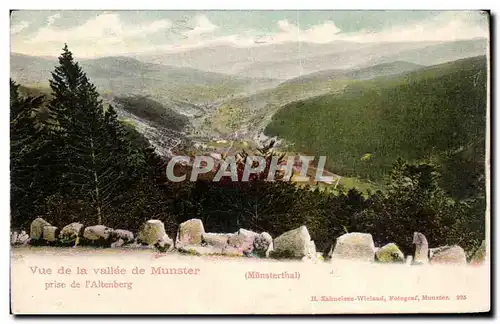 Cartes postales Vue de la Vallee de Munster Prise de l&#39Altenberg