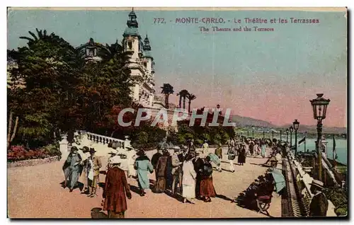 Cartes postales Mont Carlo Le Theatre et les Terrasses The Theatre and the Terraces