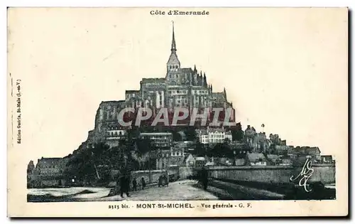 Cartes postales Cote d'Emerande Mont St Michel Vue Generale