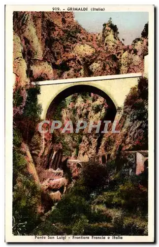 Ansichtskarte AK Ponte San Luigi Frontiera Francia e Italia Grimaldi