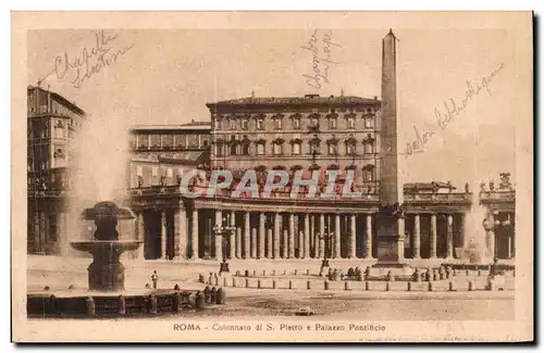 Cartes postales Roma Colonnato Pietro Palazzo Pontificio