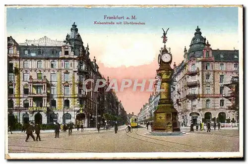 Ansichtskarte AK Frankfurt a M Kaiserstrasse Mit Uhrturmchen