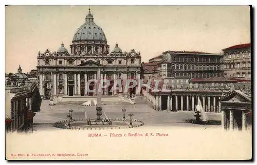 Ansichtskarte AK Roma Piazza Basilica Di Pietro