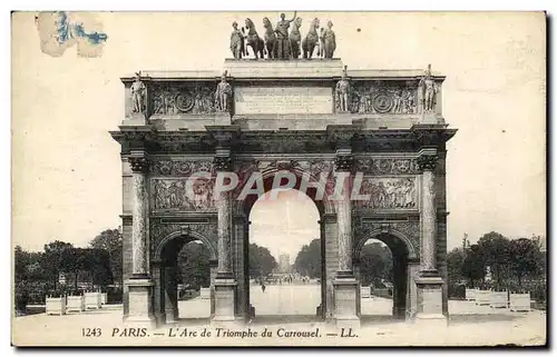 Cartes postales Paris L&#39Arc de Triomphe du Carrousel