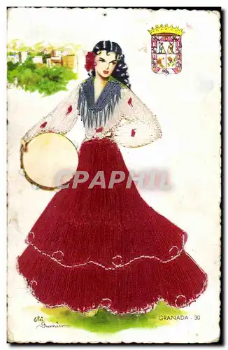 Ansichtskarte AK Espagne Granada Folklore Costume Femme Espagne