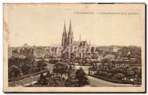 Ansichtskarte AK Strasbourg Eglise Protestante De La Garnison