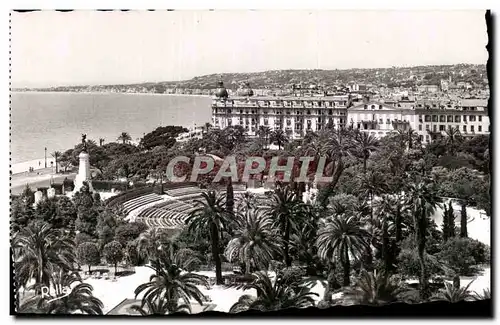 Cartes postales La Cote D&#39Azur Nice Jardin Le theatre De Verdure Et l&#39Hotel Ruhl