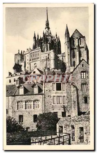 Ansichtskarte AK Abbaye Du Mont St Michel vue des Remparts