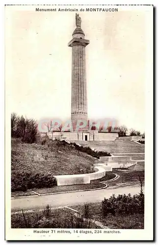 Ansichtskarte AK Monument Americain de Montfaucon Militaria