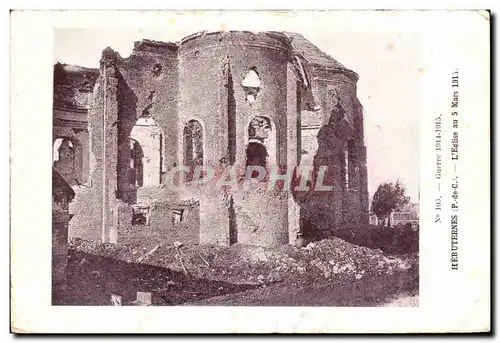 Ansichtskarte AK Hebuternes L&#39Eglise au 5 mars 1915