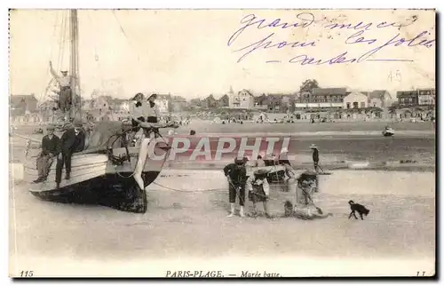 Cartes postales Paris Plage Maree basse Enfants