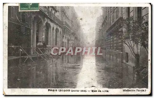 Ansichtskarte AK Paris Inonde Rue de Lille Inondations 1910