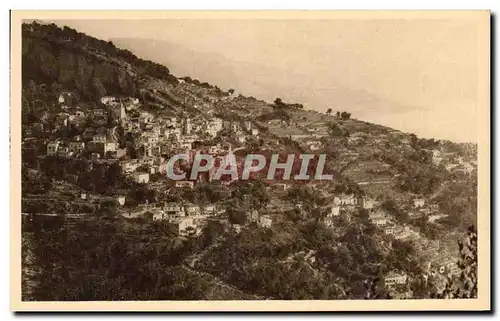 Cartes postales Cote D&#39Azur Roquebrune Le Village Vu De La Grande Corniche