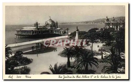 Ansichtskarte AK Nice Les Jardins Roi Albert Et Le Palais De LA Jetee