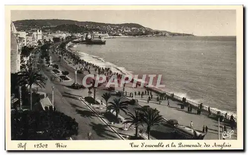 Cartes postales Nice Vue D&#39Ensemble Et La Promenade Des Anglais