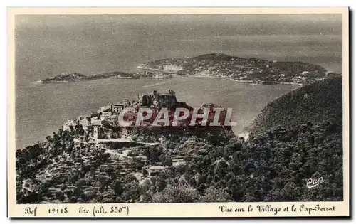 Ansichtskarte AK Eze Vue Sur Le Village Et Le Cap Ferrat