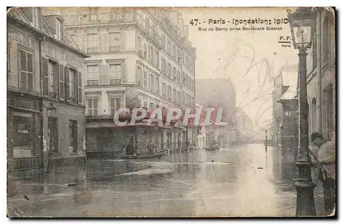 Ansichtskarte AK Paris Inondations 1910 Rue de Bercy prise Boulevard Diderot