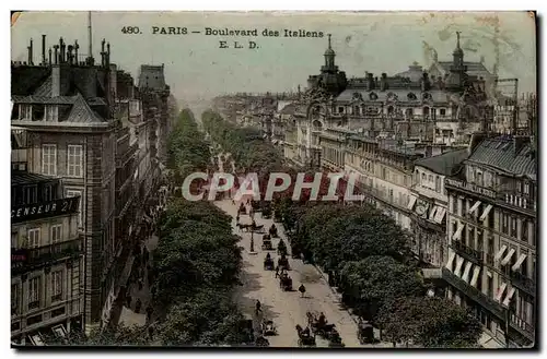 Cartes postales Paris Boulevard des Italiens