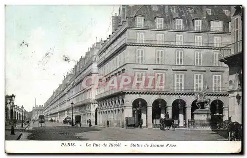 Cartes postales Paris La Rue de Rivoli Statue de Jeanne d&#39Arc