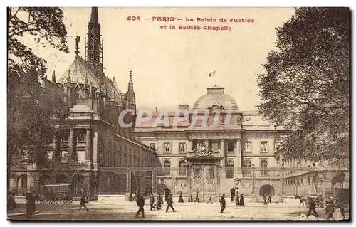 Ansichtskarte AK Paris Le palais de Justice et la Sainte Chapelle