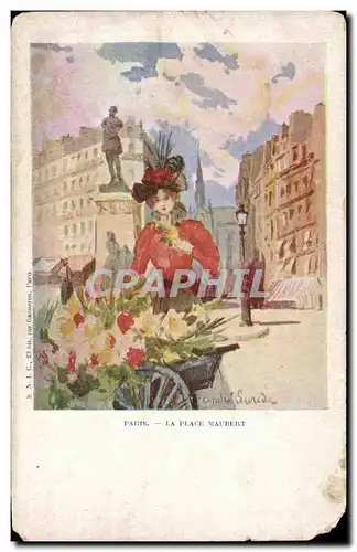 Cartes postales Paris La Place Maubert Fleurs