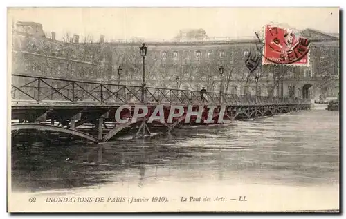 Ansichtskarte AK Inondations de Paris Le Pont des arts