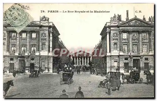 Cartes postales Paris La Rue Royale et la Madeleine