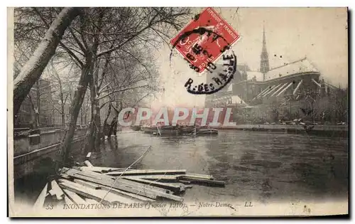 Cartes postales Inondations de Paris Notre Dame