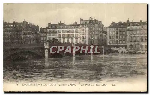 Ansichtskarte AK Inondations De Paris Le Pont des Tournelles