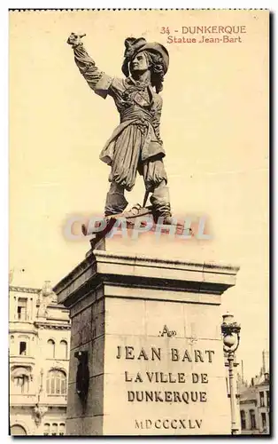 Cartes postales Dunkerque Statue Jean Bart