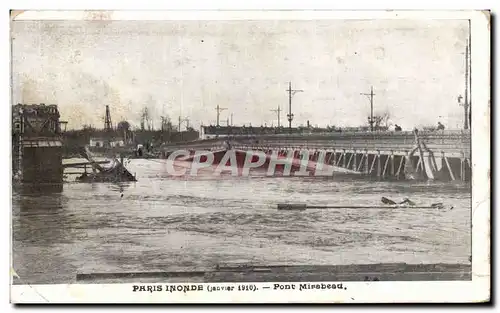 Ansichtskarte AK Paris Inonde Pont Mirabeau Inondations 1910