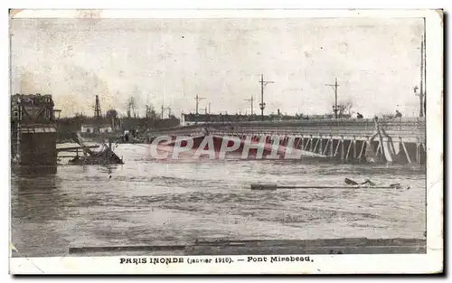 Cartes postales Paris Inonde Pont Mirabeau Inondations 1910