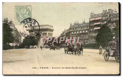 Cartes postales Paris Avenue du Bois De Boulogne Arc de TRiomphe