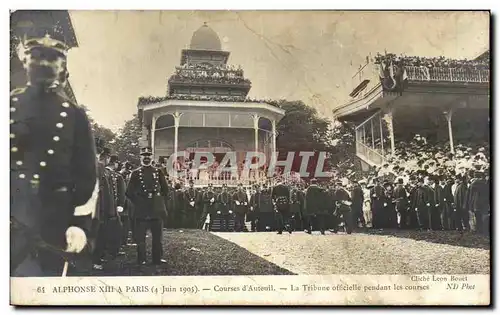 Cartes postales Paris Courses d&#39Auteuil La Tribune officielle pendant les courses Cheval Hippisme