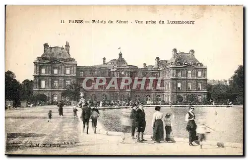 Cartes postales Paris palais du senat Vue Prise du luxembourg