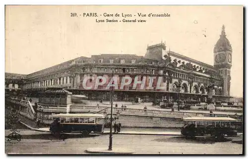 Cartes postales Paris Gare de Lyon Vue d&#39ensemble Lyon Station Generale View