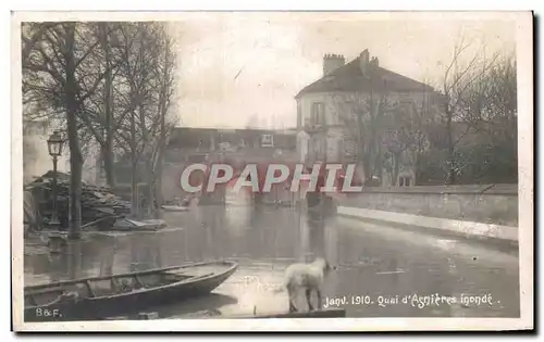 Ansichtskarte AK Paris Inondations 1910 Quai d&#39Asnieres inonde