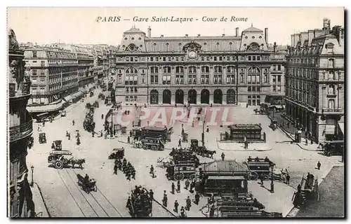 Ansichtskarte AK Paris Gare Saint Lazare Cour de Rome