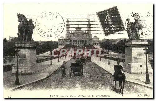 REPRO Paris Le Pont d&#39lena et la Trocadero