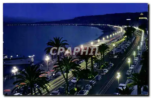 Cartes postales Nice La Nuit Promenade des Anglais