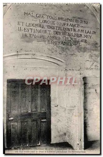 Ansichtskarte AK Loches Chateau royal Chambre d&#39Anne de Bretagne ou fut enferme le duc d&#39Elbeuf pendant la