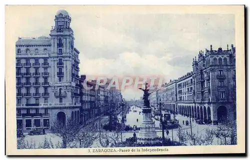 Cartes postales Zaragoza paseo de la lndependencia