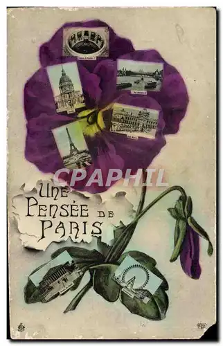 Cartes postales Une Pensee de Paris Tour Eiffel