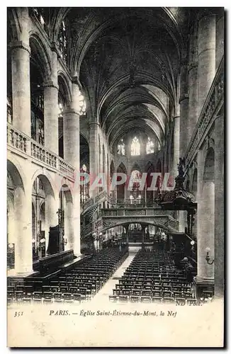 Ansichtskarte AK Paris Eglise Saint Etienne du Mont la Nef