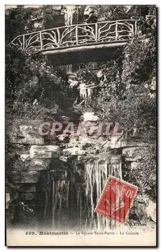 Cartes postales Montmartre Le Square Saint Pierre La Cascade