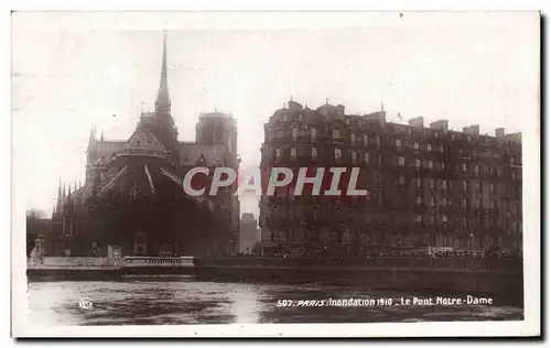 Cartes postales Paris Inondation 1910 Le Pont Notre Dame