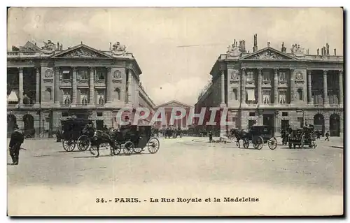 Cartes postales Paris La Rue Royale et la Madeleine