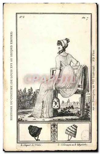 Cartes postales Histoire Du Costume de Louis XVI au Second Empire Femme Folklore